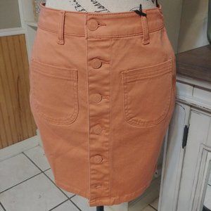 *Final Price- Shinestar Button-front Mini Skirt